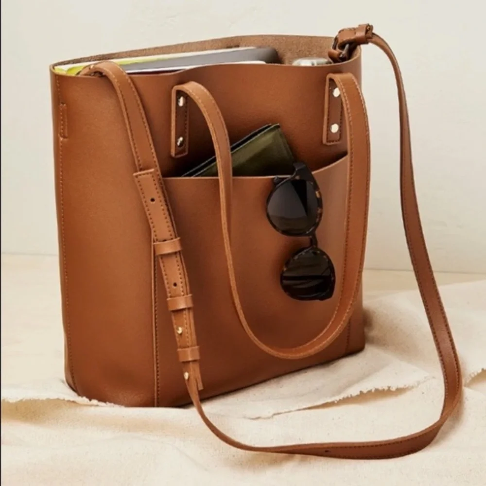 Henny & Lev Vegan Leather Crossbody Tote Bag - NWT - Picture 1 of 10